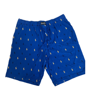 Polo by Ralph Lauren Bright Blue with Gold Lounge Sleep Shorts 100% Cotton